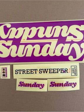 SUNDAY STREET SWEEPER FRAME STICKER KIT
Matte Magenta